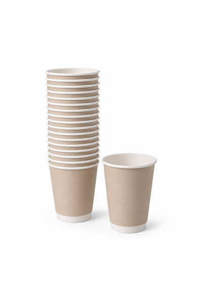 Sunpak Double-Wall Paper Coffee Cups – 8 oz (240ml) – Pack of 20 Cups – Therm...