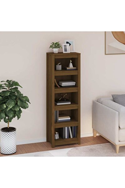 Concept Bibliotecă, maro miere, 50x35x154 cm, lemn masiv de pin