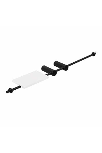 Havona Suport negru pentru prosoape cu raft