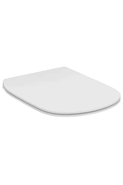 İdeal Standard Scaun de toaletă Tesi cu închidere lentă – Alb, Model subțire,...