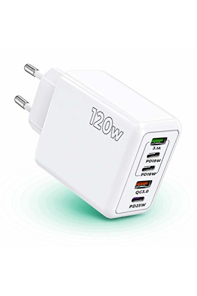 Timebox Încărcător de rețea cu 5 porturi, 120W, încărcare rapidă, 3 porturi t...