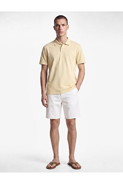 Koton Cotton Pique Fabric Short Sleeve Printed Slim Fit T-Shirt