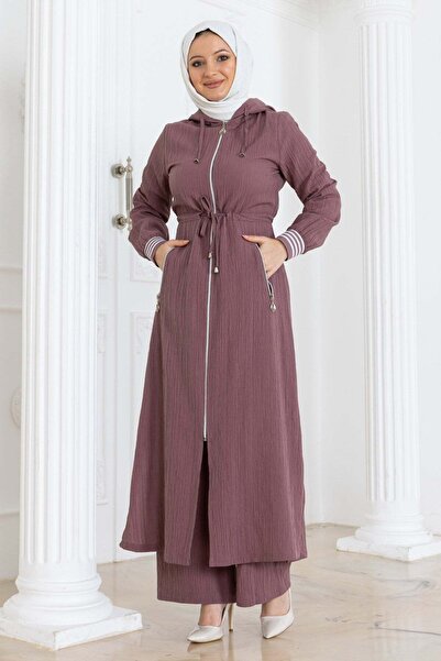 Missvalle Buy Lace-Up Hooded Suit Dusty Rose 19236