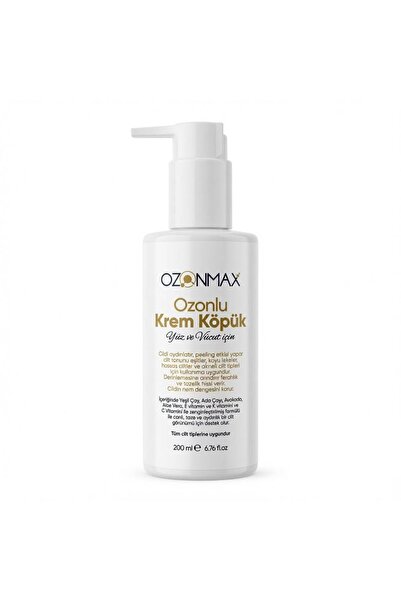 ozonmax KREM KÖPÜK OZONLU 250 ML, Cildi Aydınlatır Cilt Tonunu Eşitler Ferahl...