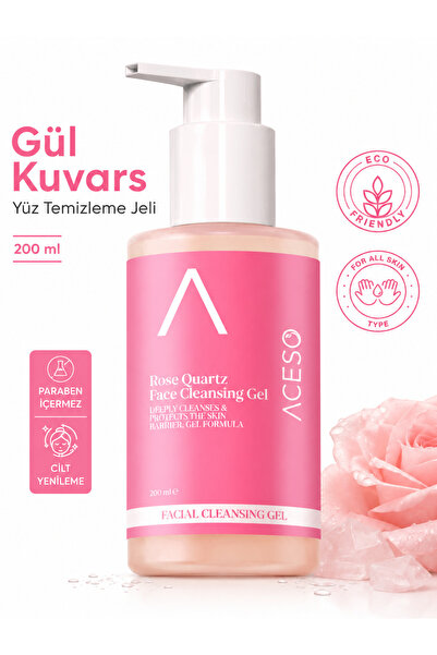 Aceso Cosmetics Rose Quartz Facial Cleansing Gel 200 ml |   All Skin Types