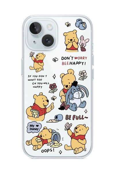 3GEN CASE İphone 15 Uyumlu Desenli Şeffaf Silikon Kılıf Newdesing 2025