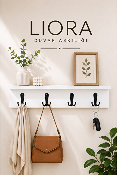 Atlanta Home Liora Duvar Askılığı 60 cm | Dekoratif Duvar Askısı | Antre Kori...