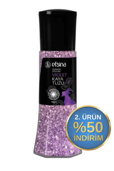 Efsina 400 gr Sofrada Öğütme Violet Kaya Tuzu