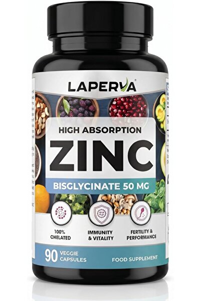 Laperva Zinc Bisglycinate 50mg – Zinc Supplement for Immunity & Wellness | 90...
