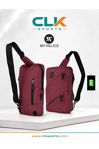 Sports My Valice Usb Şarj Girişli Akıllı Çapraz Askılı Omuz Sırt Çantası