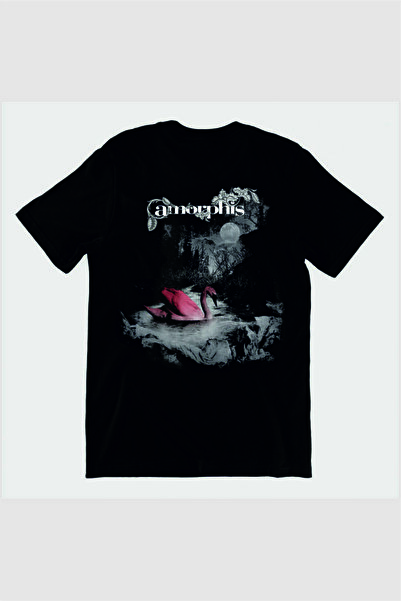 StüdyoÜmitTişört Μπλουζάκι Unisex Μαύρο Amorphis Metal Band με εμπριμέ χτενισ...