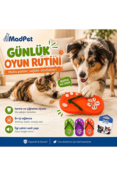 MadPet Evcil Hayvan Sesli Terlik Modelli Oyuncak