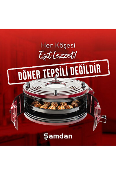 Şamdan 42 Lt Büyük Termostatlı Yuvarlak Fırın