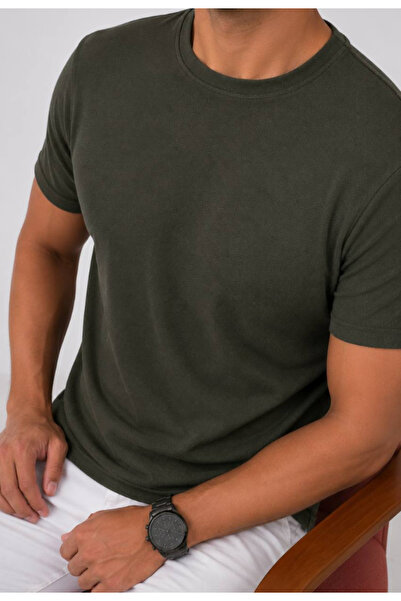 Plus Scorpion Tricou bărbătesc slim fit, bumbac pique, guler rotund, verde, m...