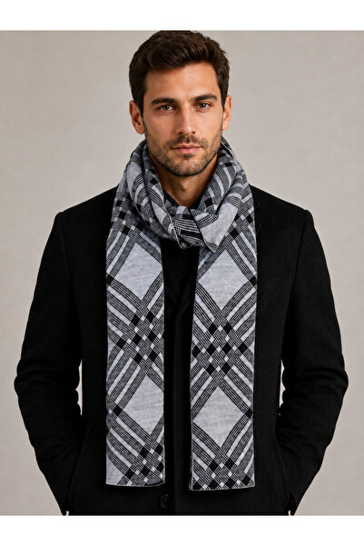 Sebir Moda Checkered Knitwear Scarf