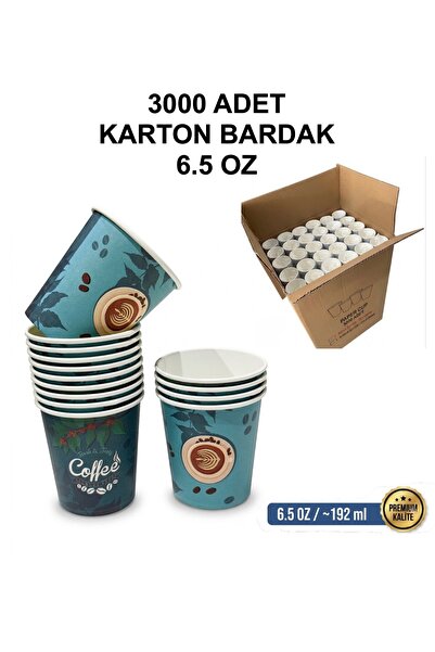 cvz-kartonmav 6.5 Oz Karton Bardak Sıcak Ve Soğuk İçecek Uyumlu Kahve Çay Bar...