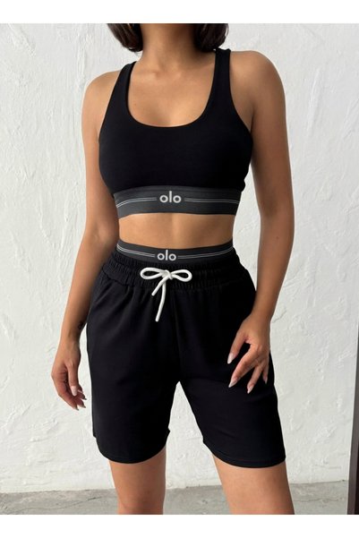 Focus Light Women's Modal Bustier and High Waist Shorts Sports Set