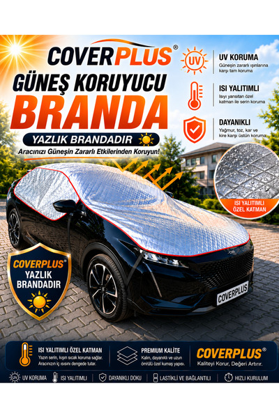 CoverPlus Oto Yarım Araba Brandası Güneş koruyucu | Uv Koruma | Isı Yalıtım |...