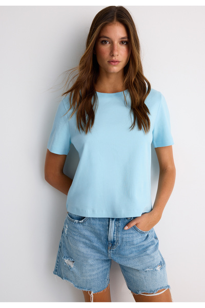 Stradivarius Basic regular fit kalın tişört