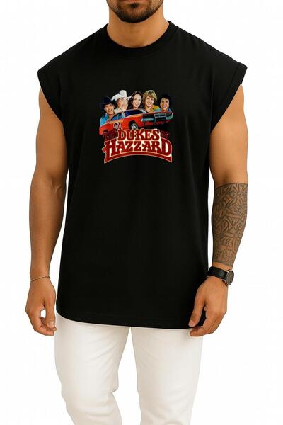 Bahriyeli Collection قصة فضفاضة The Dukes Of Hazard Göğüş مطبوع أتليت