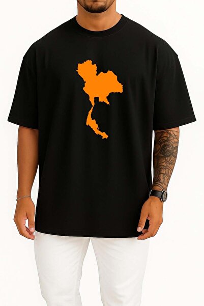 Bahriyeli Collection supradimensionat Harta Thailandeiului Chest cu imprimeu ...