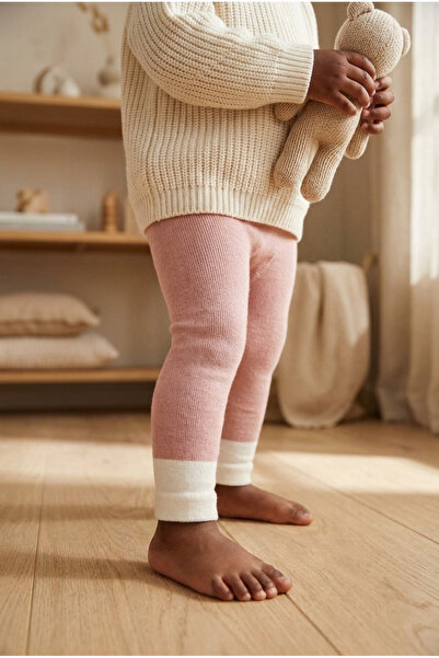 Katia&Bony Baby Towel Tights with Detailed Legs Pink