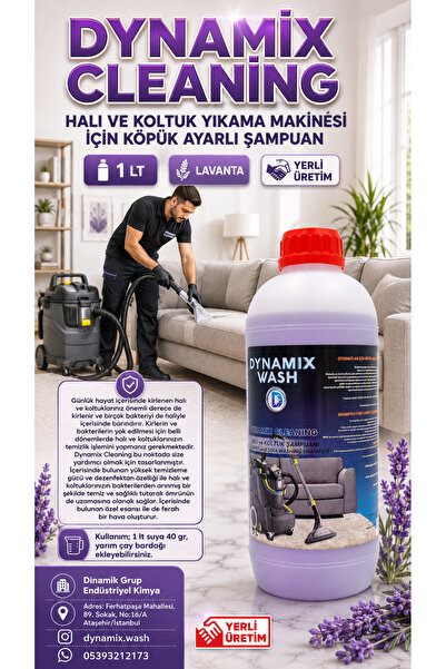 dynamix wash Halı Ve Koltuk Yıkama Şampuanı (KÖPÜK AYARLI) 1kg Lavanta Bahçesi