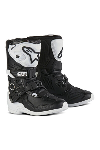 Alpinestars TECH 3S Kros Çocuk Motosiklet Botu Beyaz Siyah