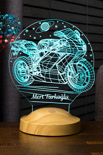 SEVGİLAMBASI Motor Racing Motosiklet Hayranına Hediye, Motogp 3d Boyutlu Led ...