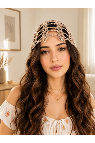 shop File Örgü Bandana – Şık Bohem Yazlık Bere- Şapka