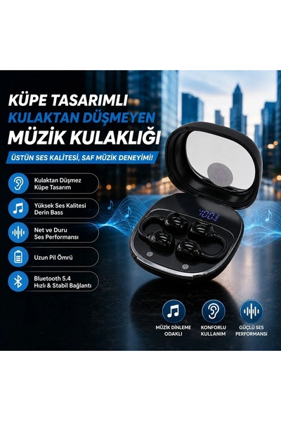 karleader Kulaktan Düşmeyen Küpe Tasarımlı Bluetooth Kulaklık