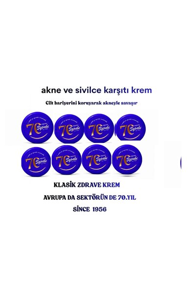 ZDRAVE Sivilce Akne Kremi Bulgar Kremi 30 Gr. 8'li Ekonomik Paket Kampanyalı