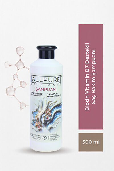 ALLPURE Shampoo (500ml, 7 Miraculous Oils and Biotin Additive, Salt/Sulphate ...