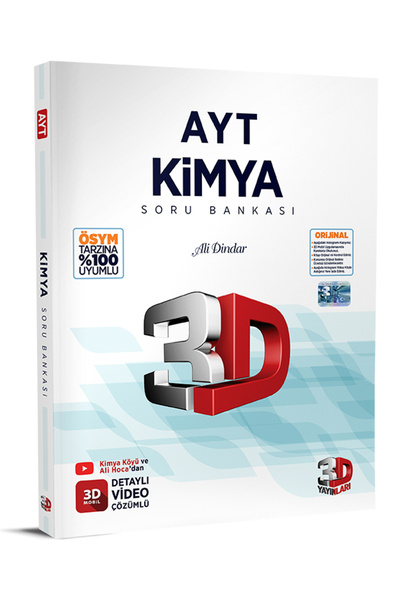 3D Yayınları 2026 Ayt Kimya Soru Bankası
