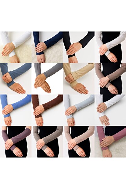 ALDAIYR 16 Pcs Hijab Sleeves Combed Cotton Prayer Sleeves Kol2908
