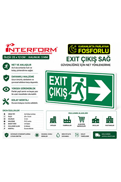 PHOTOLUMEN ( PHOSPHOROUS ) EXIT RIGHT DIRECTION PLATE