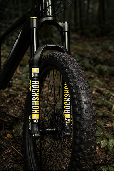 bisiklet dünyam Rockshox Maşa Sticker Bisiklet Çıkartma Sarı Renkli