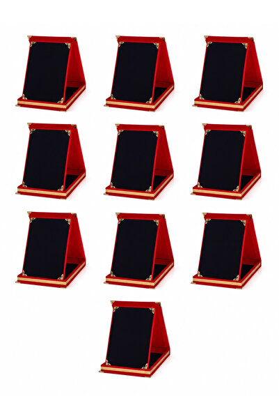 ö özcantasarım Toplu Plaket - Kırmızı Kadife Plaket - Metalsiz Boş Plaket ( 1...