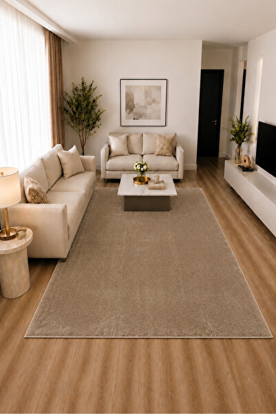 Lionhome LH Desenli Peluş Halı Kaymaz Taban Düz Saçaksız Yıkanabilir Halı
