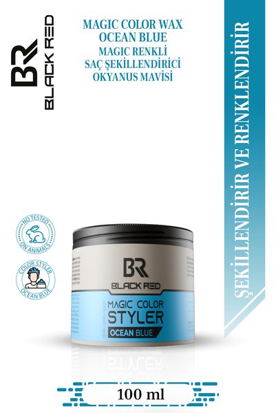 Black Red Magic Color Styler Ocean Blue Geçici Mavi Renk Veren Saç Şekillendi...