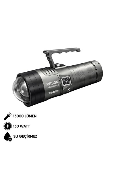 Alan Şarj Edilebilir El Feneri - Wison - 13000 Lümen - 130 Watt (WS-15500)