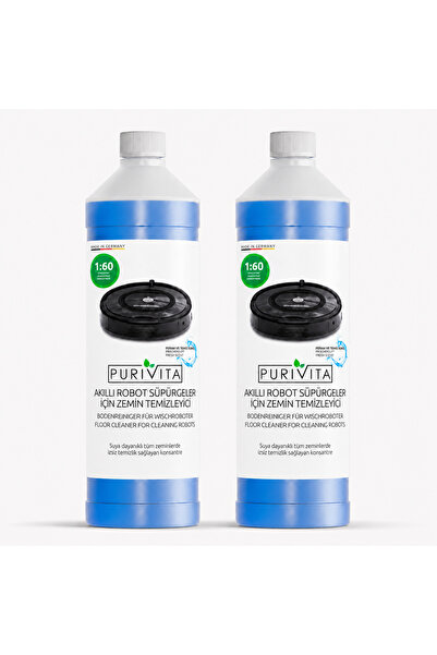 Purivita Robot Mop Zemin Temizleyici Solüsyonu | Su Hazneli Süpürgeler ve Akı...