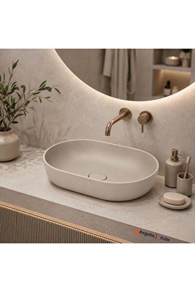 KALE Zero 2.0 60x40 Cm Mat Vizon Oval Çanak Lavabo