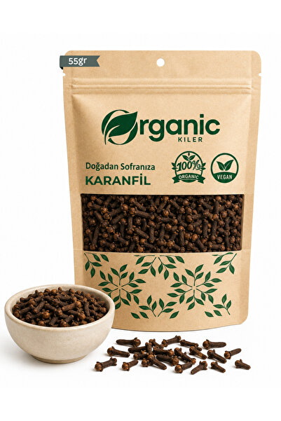 Organic Kiler Organik Tane Karanfil 55gr - Elenmiş Taze & Doğal Tane Karanfil
