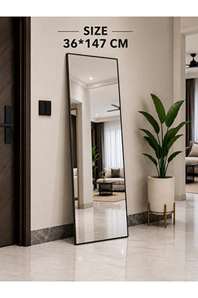 unbranded FULL BODY SIZE MIRROR BLACK FRAME
