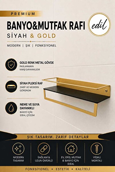 EDİL Banyo&Mutfak Havluluk Rafı
