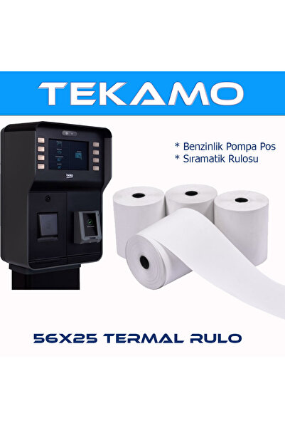 RULOKET 56x25 Termal Rulo / Yazarkasa POS Rulosu (1 Paket) / 10 Adet