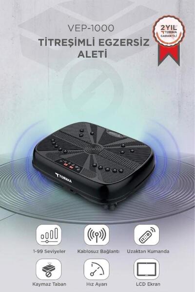 Exercise Device Controlled High Vibration Programmed Conditioner VEP1000 Black