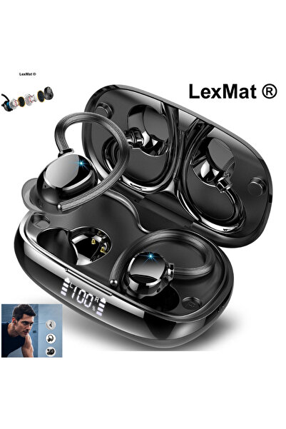 LexMat Casti Wireless Sport, fara fir Q61 Stereo Bluetooth 5.4 in-Ear cu carl...