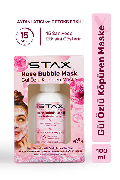 PROSTAX Rose Extract Foaming Mask - Pore Opener 100 ml - Rose Bubble Mask
